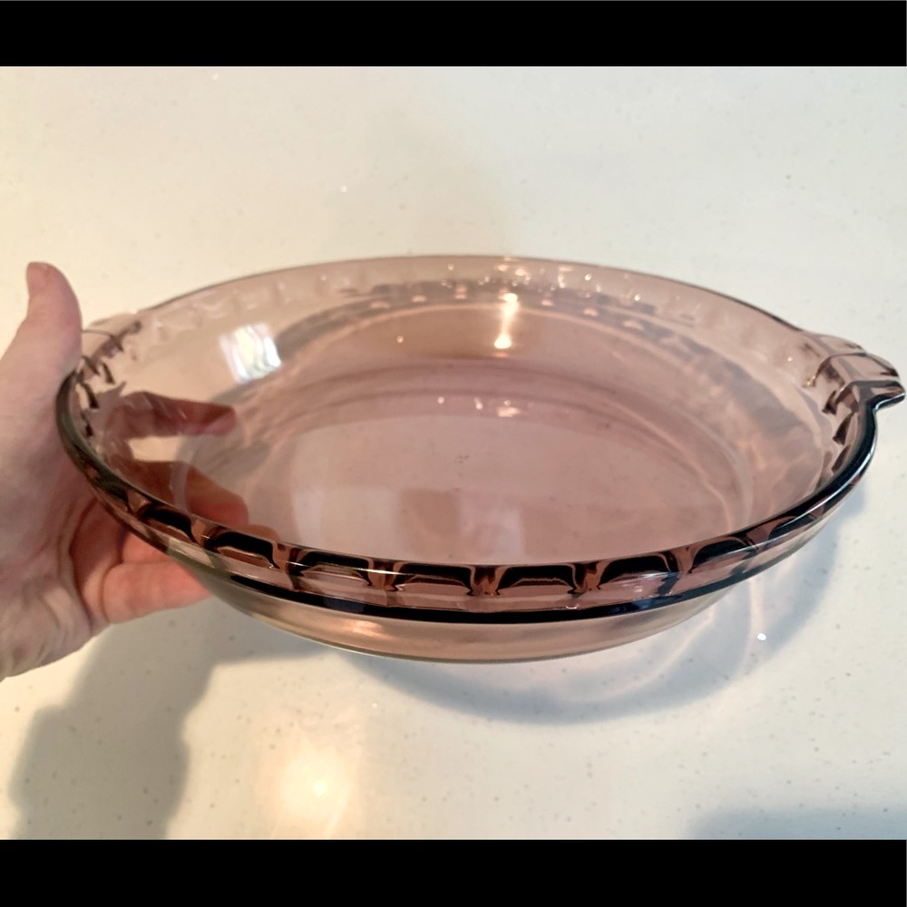 Cranberry Pyrex Fluted Pie Plate Dish Pan 229